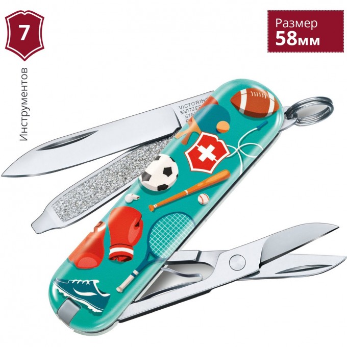Нож VICTORINOX SPORTS WORLD 0.6223.L2010 Нож VICTORINOX SPORTS WORLD 0.6223.L2010
